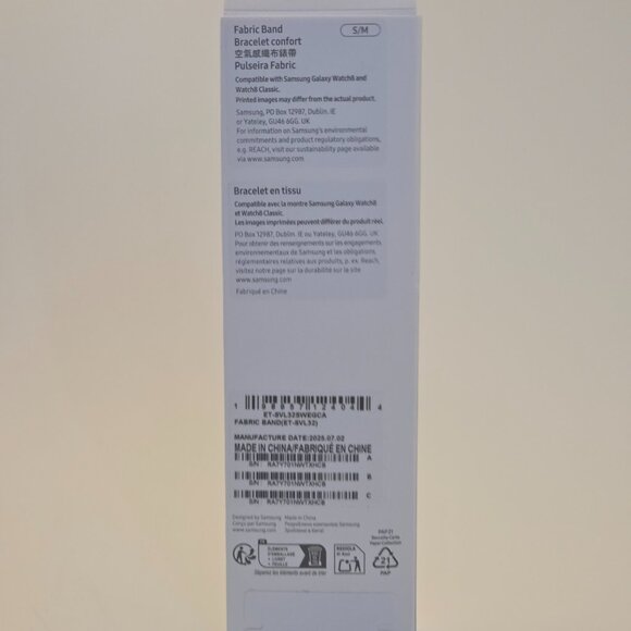 Samsung Fabric Band - Galaxy Watch8/Classic, White, S/M - Picture 4 of 7